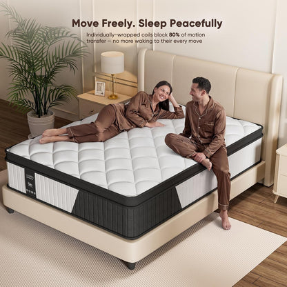 King Size Mattress, 12 Inch Hybrid Mattress King Size in a Box, Medium Firm7