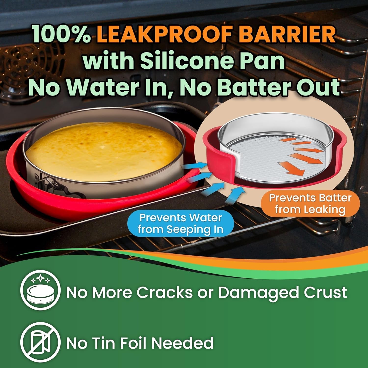 cheesecake-pan-9-inch-springform-with-2-reusable-non-stick-silicone-liners-with-silicone-sleeve-for-water-bath-baking-dishwasher-safe-components-0-4-mm-stainless-steel-pan-spring-lock-latch