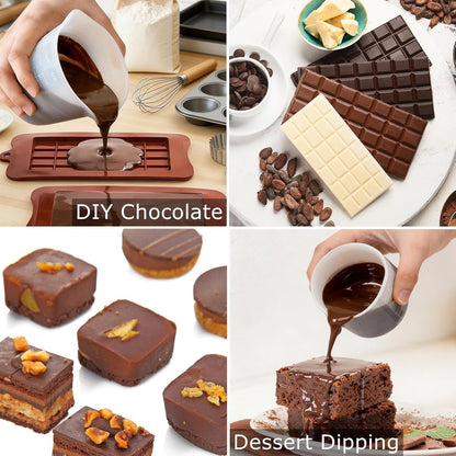 Silicone Cups for Melting Chocolate, 4Pcs 250Ml & 350Ml4