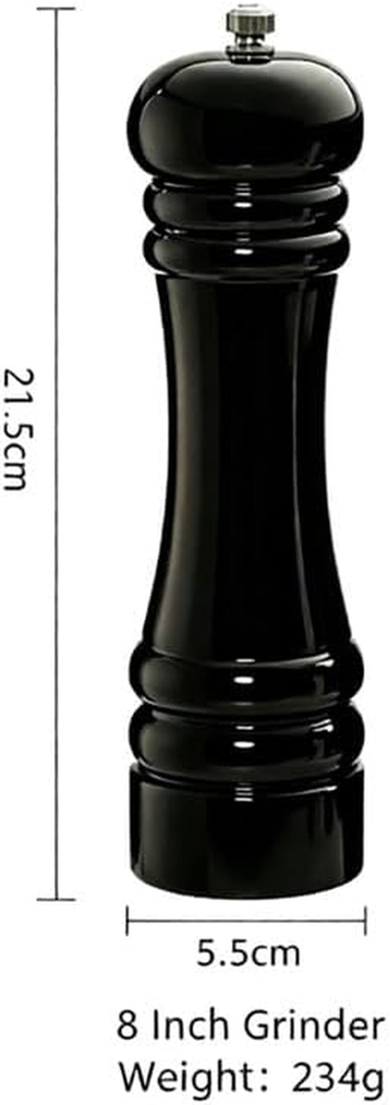 glossy-pepper-grinder-adjustable-manual-spice-mill-with-ceramic-core-for-peppercorns-and-sea-salt-black-white-optional