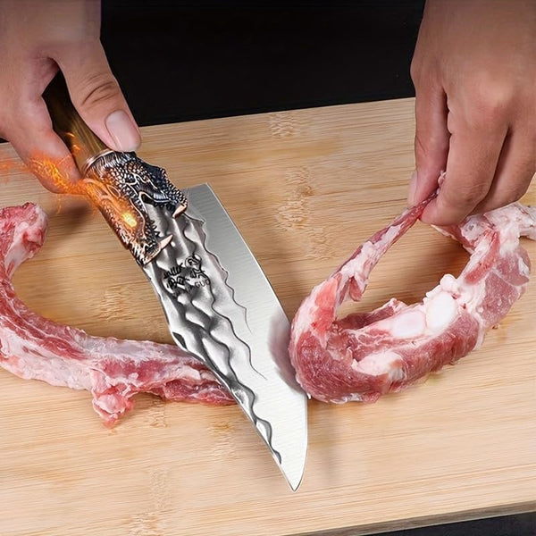 Meat Cleaver,Cleaver Knife 6.3 Inch Kitchen Knife Household Kitchen Knife Forged Chef'S Special Meat Slicing Knife Bone, LAMAJIGA58445