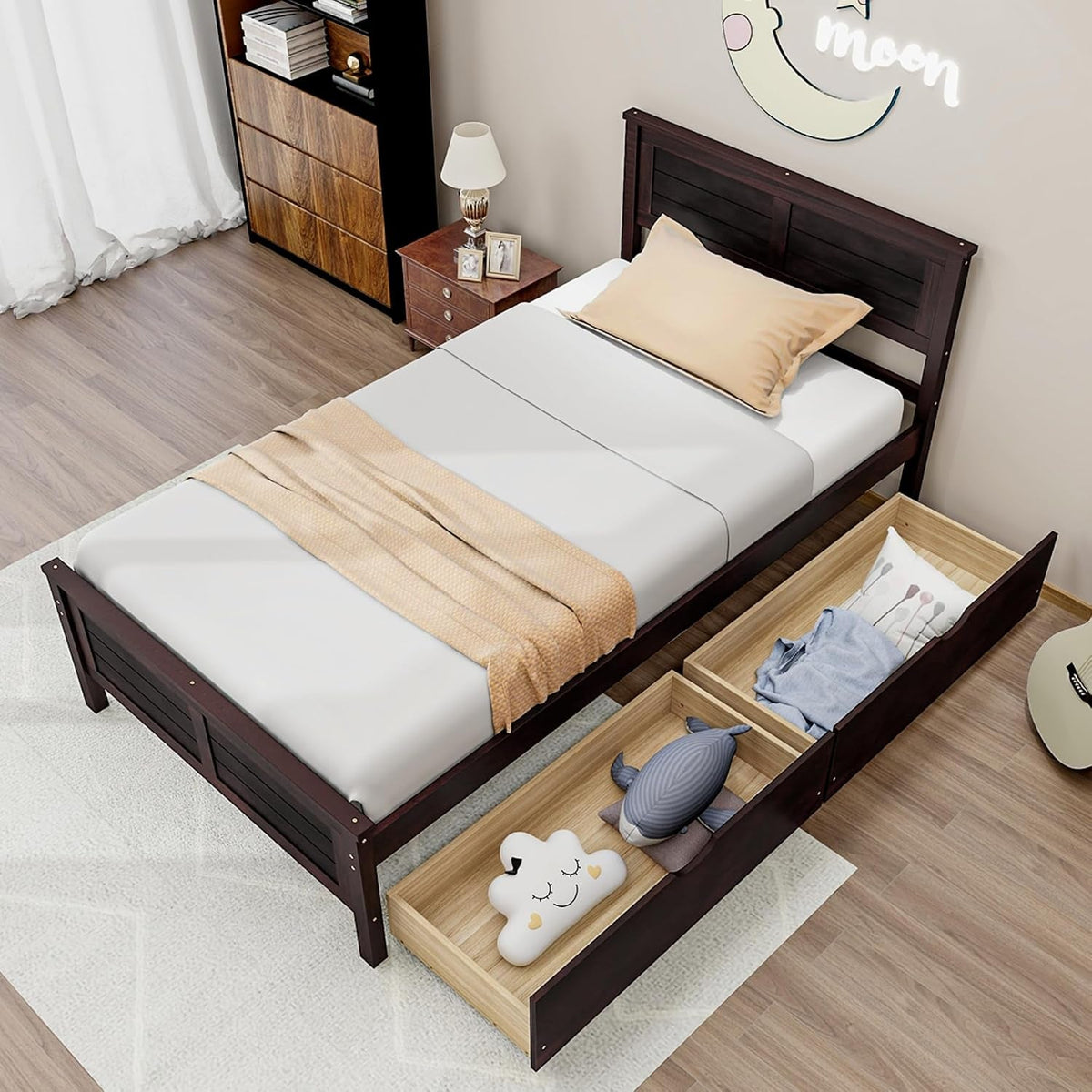 twin-size-wood-bed-frame-with-2-storage-drawers-mid-century-platform-bed-frame-with-headboard-sturdy-wooden-slats-support-modern-mattress-foundation-no-box-spring-required-easy-assembly