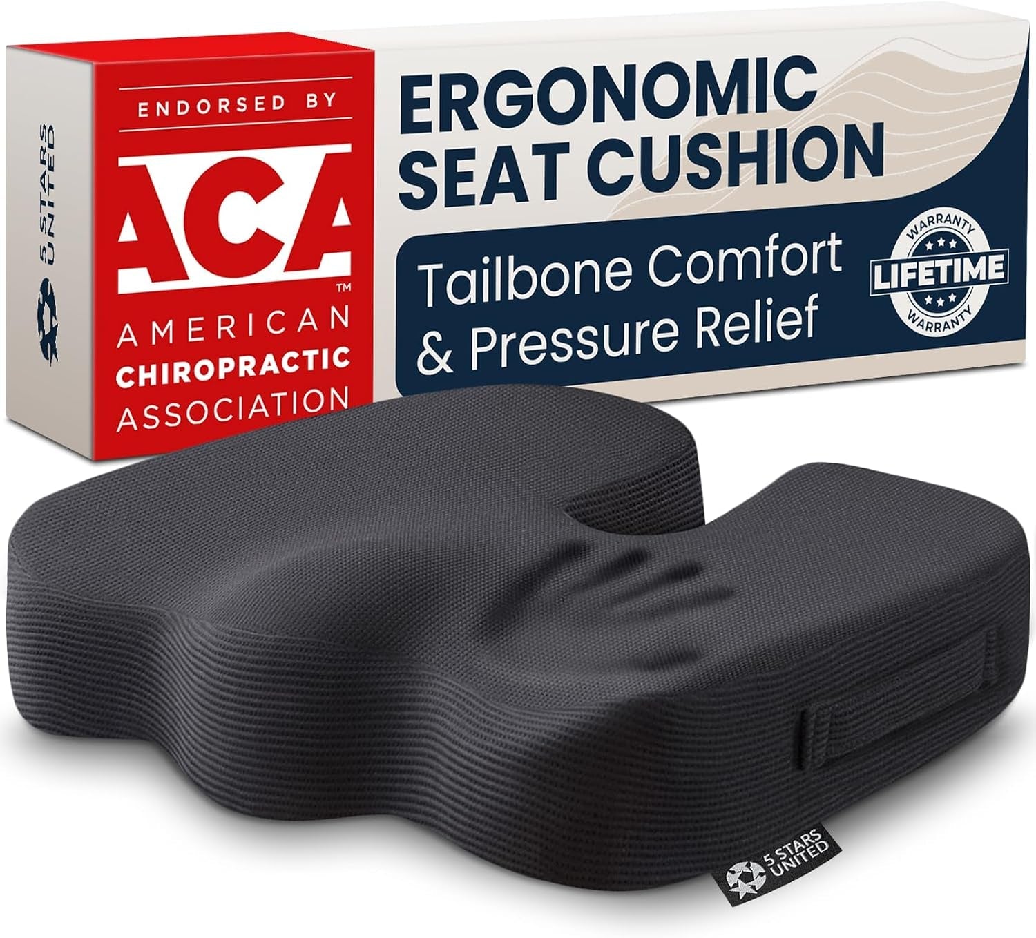 seat-cushion-memory-foam-chair-cushion-for-tailbone-pain-relief-ergonomic-support-for-coccyx-sciatica-butt-office-desk-gaming-chair-car-seat-wheelchair-airplane-black
