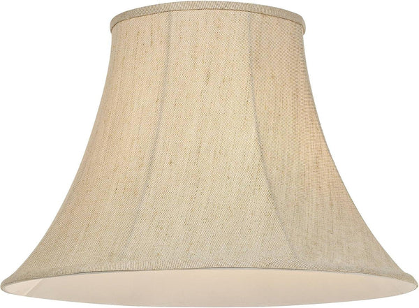 Extra Large Beige Linen Set of 2 Bell Lamp Shades 9X19X12.5 (Spider) | 9" Top X 19" Bottom X 12.5" High X 13.5" Slant Replacement for Table + Floor Lamps Shade Pre-Assembled Harp + Finial3