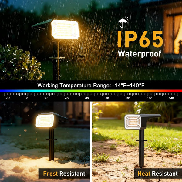 Solar Spot Lights Outdoor, Landscape Spotlights, 12 Pack Warm White4