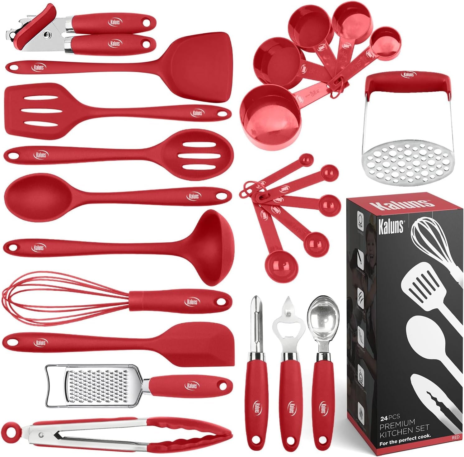 silicone-kitchen-utensils-set-24-pcs-cooking-utensils-set-can-opener-masher-turner-spatula-446-f-heat-resistant-non-stick-premium-silicone-and-stainless-steel-utensil-set