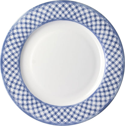 Kiley Bone China Lightweight Chip Resistant 16 Piece Dinnerware Set, Service for 4,Blue and White8