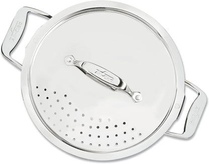 All-Clad Simply Strain Stainless Steel Multipot with Straining Lid, 6-Quart, Induction, Oven Broiler Safe 600F, Strainer, Pasta Strainer with Handle, Steamer Pot, Cookware, Home, Pots and Pans, Silver4