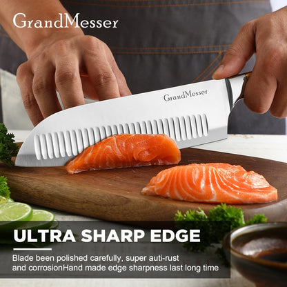 Santoku Knife, Chef'S Kitchen Knife 7 Inch5