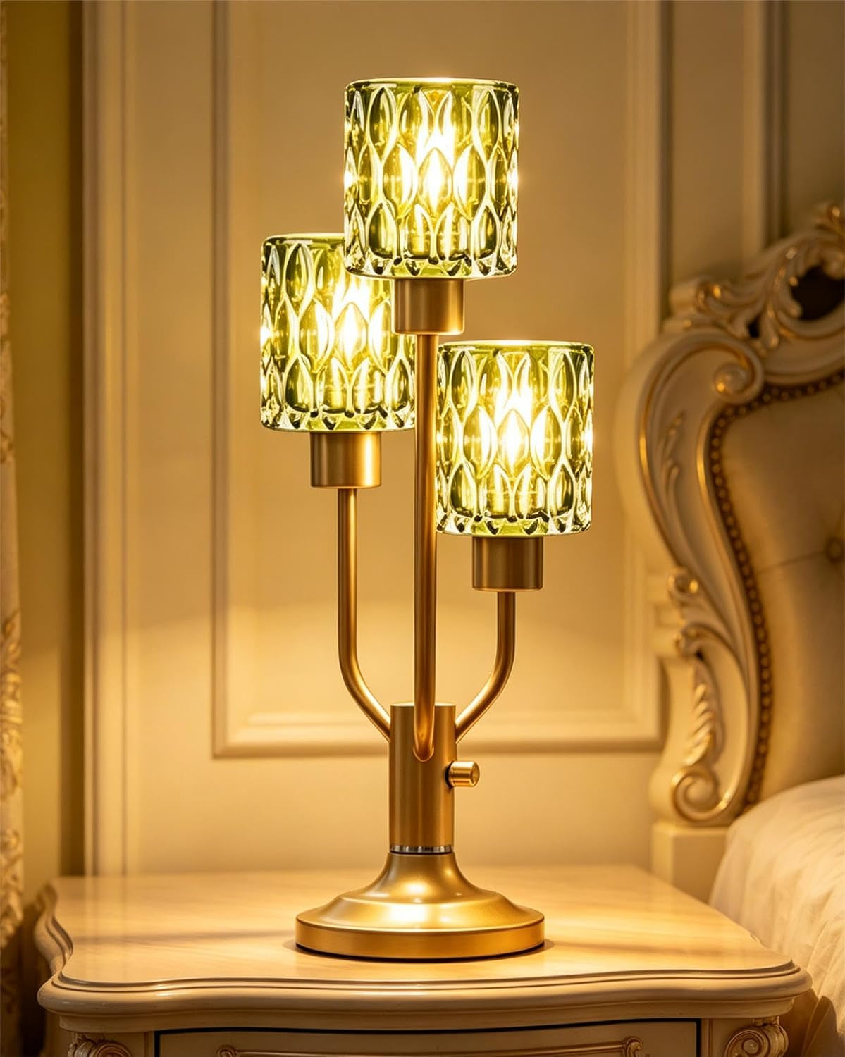 mid-century-modern-glass-green-table-lamp-dimmable-3-bulbs-included