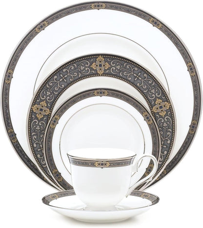 Vintage Jewel 5 Piece Boxed Set White Dinnerware1