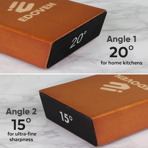 Rolling Knife Sharpener Kit – Kitchen Knife Sharpener with Leather Strop & Magnetic 15° & 20° Angle Guide | Manual Knife Sharpening Kit for Steel Knives | Premium Gift for Home Cooks & Chefs3