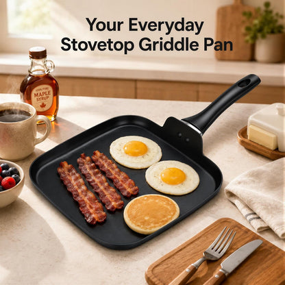 10 Inch Square Griddle Pan, Nonstick Grill Pan for Cooking Eggs, Omelettes, and More, Griddle Cookware, PFOA Free4