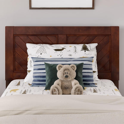 , Canyon Twin Platform Bed with Matching Footboard, Walnut7