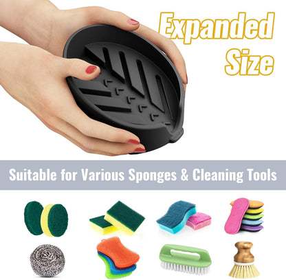 Silicone Sponge Holder for Kitchen Sink, Fits Scrub Daddy Mommy3