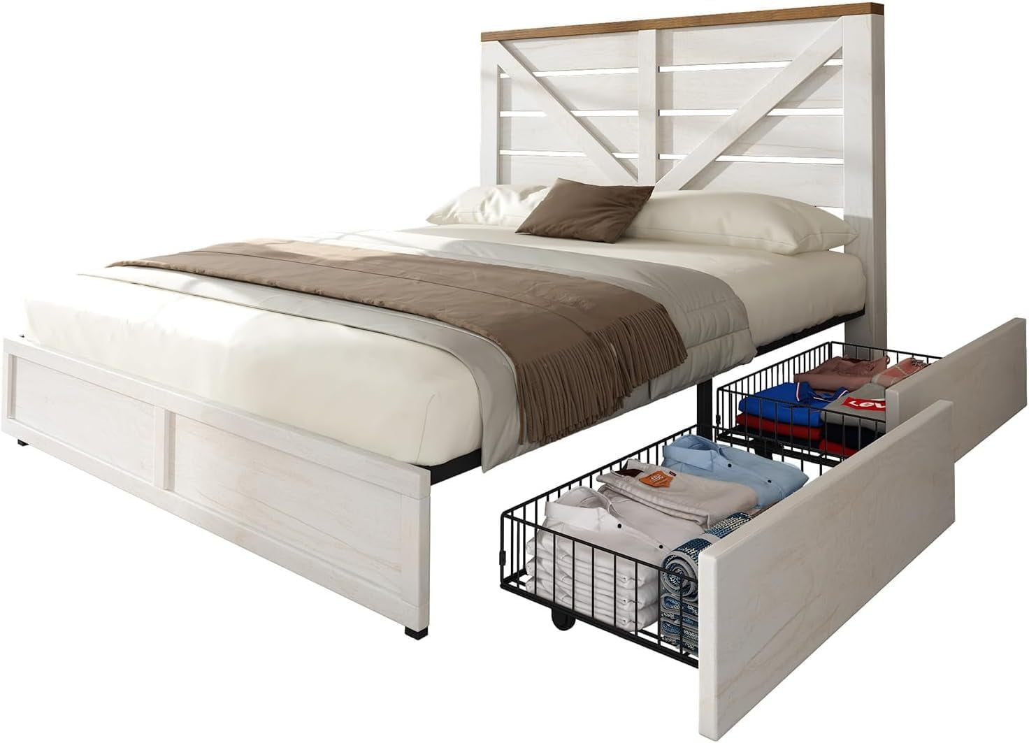 full-size-farmhouse-bed-frame-with-4-drawers-barn-door-headboard