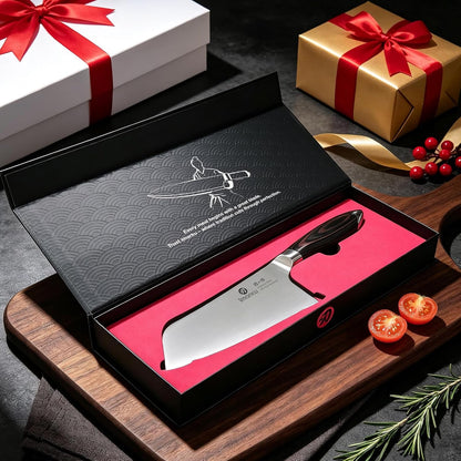 6.3" Meat Cleaver, Japanese High Carbon Steel, Pakkawood Handle7