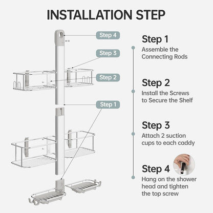 Silver Hanging Shower Caddy8