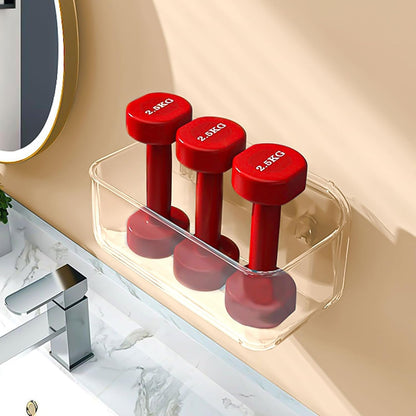 2-Pack Cabinet Door Organizer, Self Adhesive Bathroom Shelves, Clear7