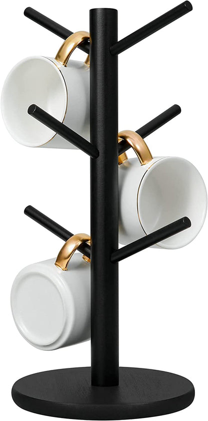 Mug Holder Tree, Coffee Cup Holder with 6 Hooks (Black)1