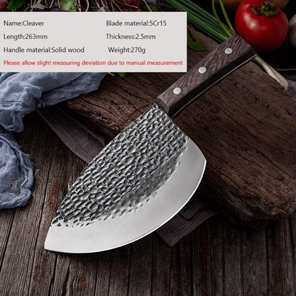 Meat Cleaver, Handmade Forged Meat Cleaver Fishing Knives Butcher Knife Seafood Cooking Cutter Kitchen Chopping Knives Slaughter Tool7