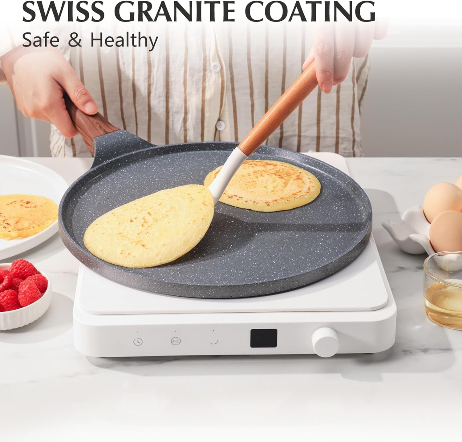 10-inch-nonstick-crepe-pan-granite-coating-pancake-pan-gray-swiss-granite-coating-dosa-pan-pancake-flat-skillet-tawa-griddle-with-stay-cool-handle-induction-compatible