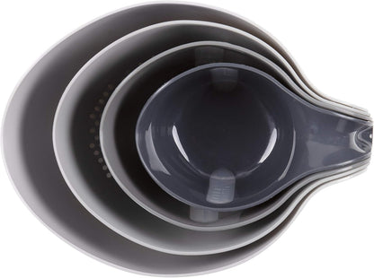 4-Piece Nested Mixing Bowl Set, Gray Assortment, GMBS4-432, 4 Pieces3