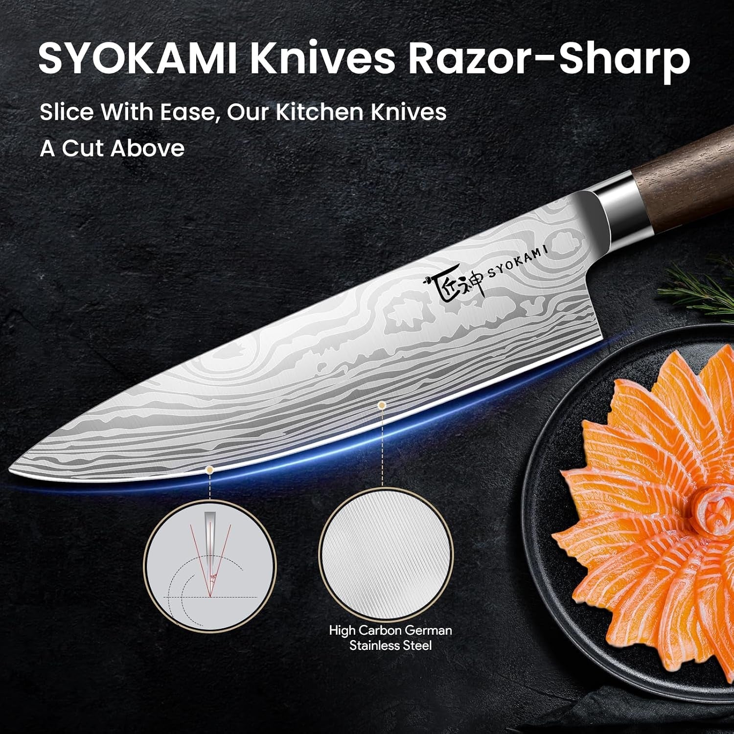 14-piece-kitchen-knife-set-with-magnetic-block-new-for-2026-360-rotatable-block-japanese-style-chef-knife-steak-knife-set-with-sharpener-wood-handle-damascus-pattern-ideal-gift
