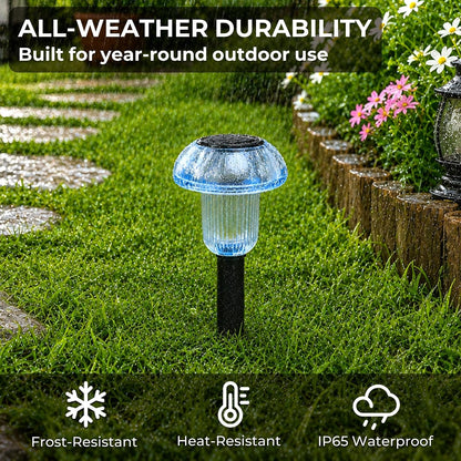 Solar Garden Lights Outdoor, 8 Pack Mushroom Pathway Lights for Yard Decor3