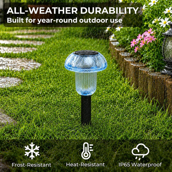 Solar Garden Lights Outdoor, 8 Pack Mushroom Pathway Lights for Yard Decor3
