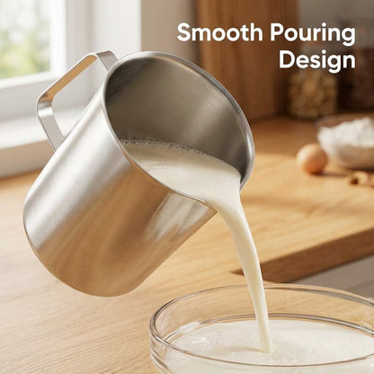304 Stainless Steel Measuring Cup 64 OZ with OZ/ML Graduations, 8 Cup Kitchen Mixing Pitcher, Precision Engraved Markings, Container for Baking and Frothing, 2 Liter6
