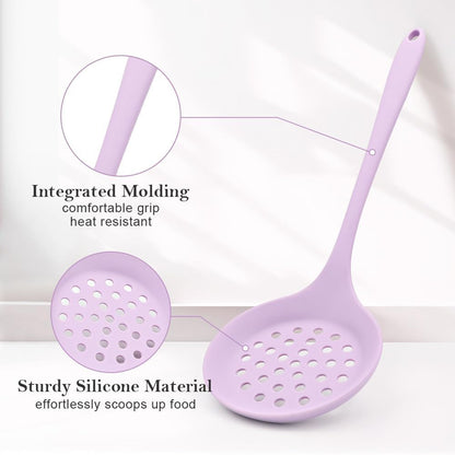Kitchen Cooking Nonstick Silicone Utensils Set 11 Pcs - Purple3