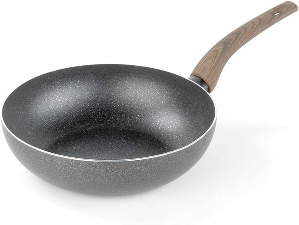 Mopita Flat Bottom Aluminum Non Stick Stir Fry/Wok Pan, 28 Cm / 11 Inch1