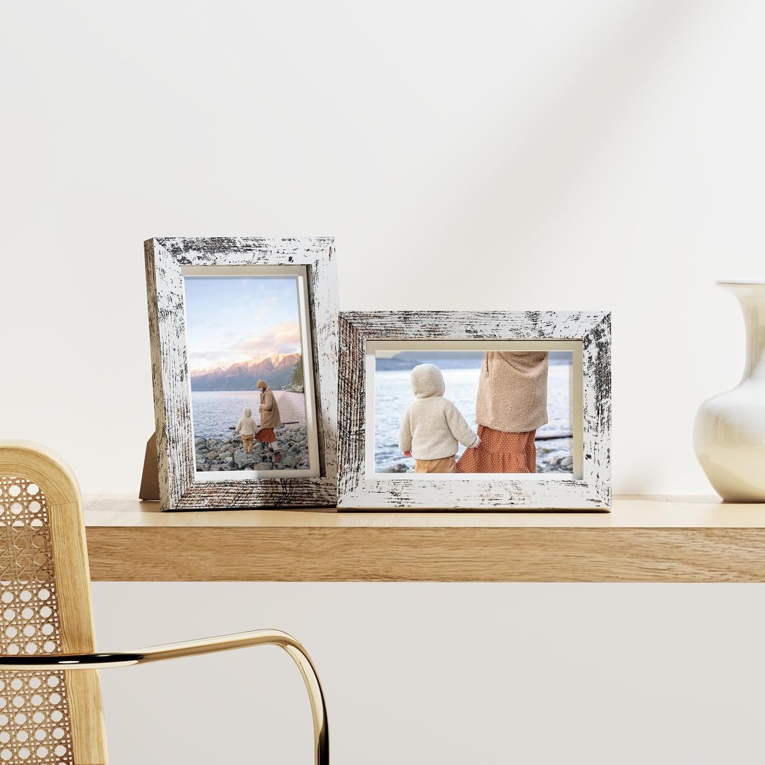 4x6-picture-frames-set-of-9-wall-tabletop-distressed-white
