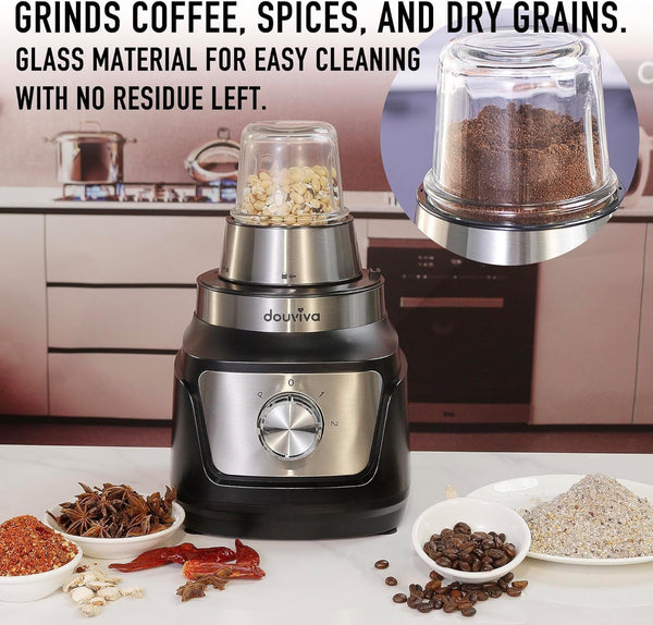 8-Cup Food Processor & Blender Combo, 1000W All-In-One Kitchen Blender for Ice Crushing, Smoothies & Dough, 24Oz To-Go Cup, French Fry Cutter, Dishwasher Safe, Black5