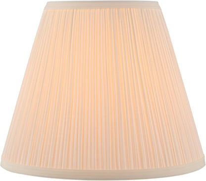 33055, Hardback Empire Transitional Spider Lamp Shade, Mushroom Pleated Pleated White, 7" Top X 13" Bottom X 10" Slant2