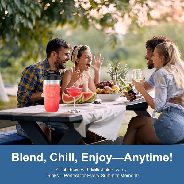 1200W Smoothie Blender, Personal Kitchen Blender, Ice Crushing | 25000 RPM, Dishwasher Safe, 12Pcs, 6-Leaf Blade×2, 3 Cup Sizes, Smoothie Maker Grinder Frozen Drinks Nuts, Silver9