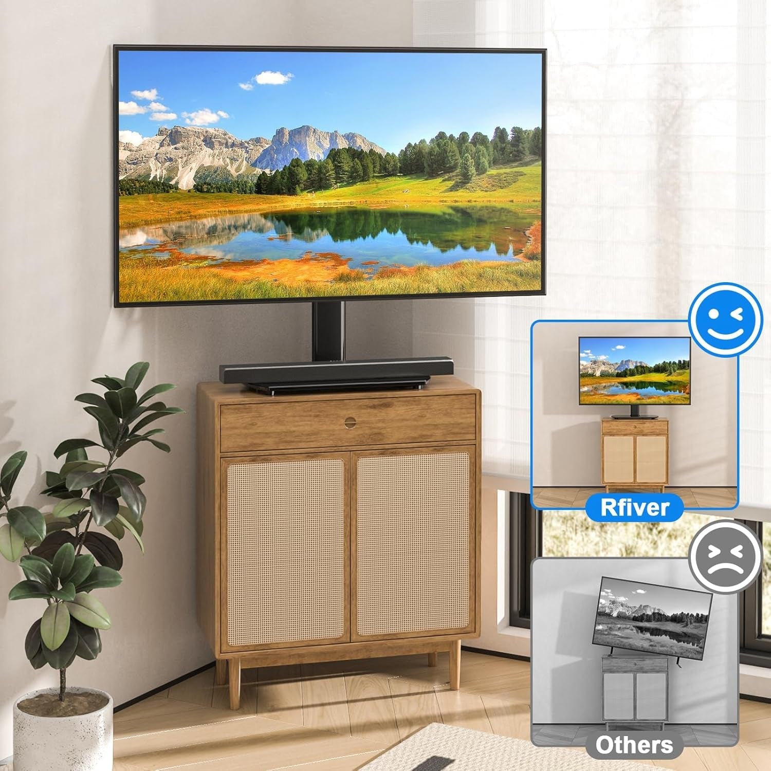 universal-swivel-tv-stand-for-27-50-55-60-inch-tvs-height-adjustable-tabletop-tv-stand-holds-up-to-88-lbs-pedestal-tv-stand-with-tempered-glass-base-replacement-tv-mount