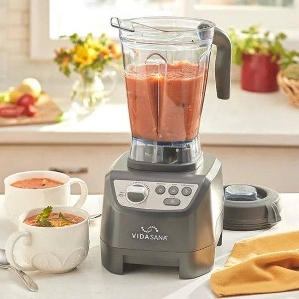 Vida Sana Blender for Smoothies, Soups, Dips and More, 1500 Watts, Stainless Steel Blade, 4 Preset Functions, Large, Grey5