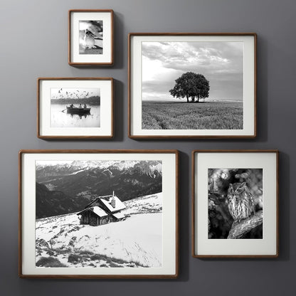 11X14 Picture Frame, Solid Walnut Wood Photo Frame, Rounded Corner, 2 Pack2