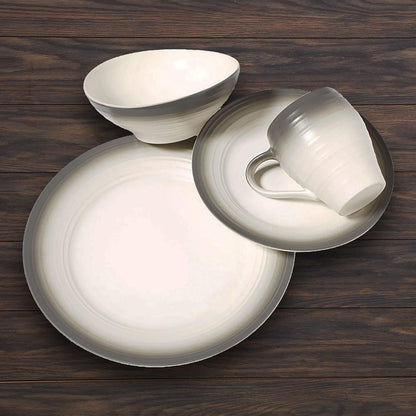 Swirl 4-Piece Place Setting, Service for 1, Ombre Graphite2