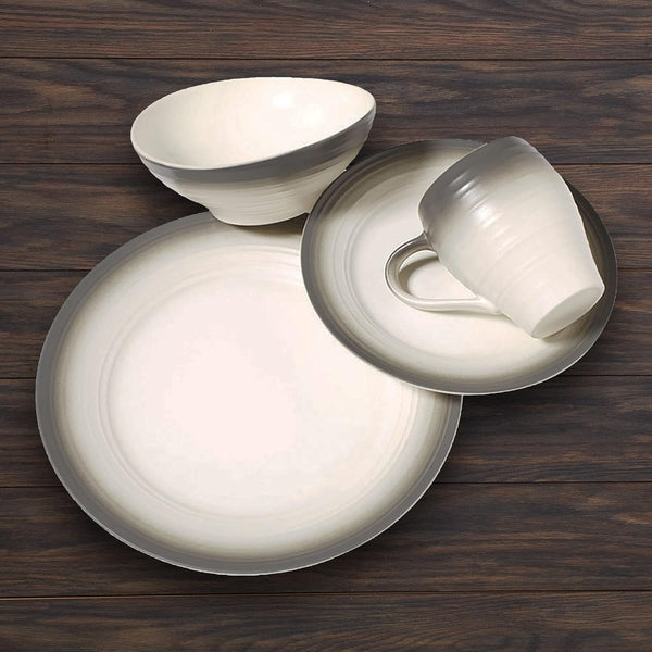 Swirl 4-Piece Place Setting, Service for 1, Ombre Graphite2