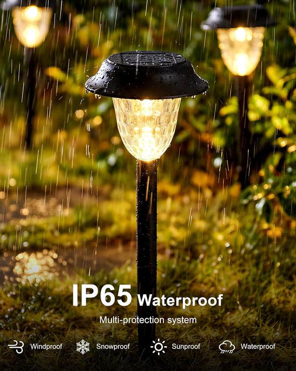 8 Pack Solar Pathway Lights Outdoor,Led Warm White5