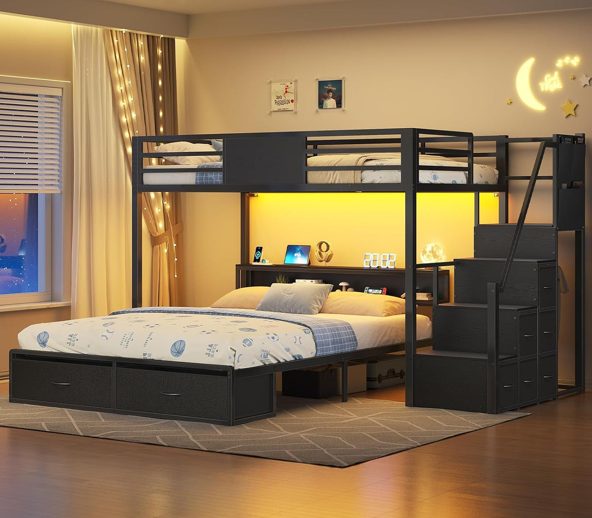 twin-over-full-bunk-bed-with-storage-stairs-8-drawers-black