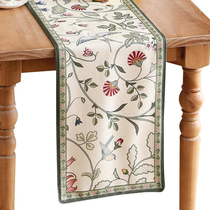 Designer French Linen Table Runner,87"X12"-Idaho A1