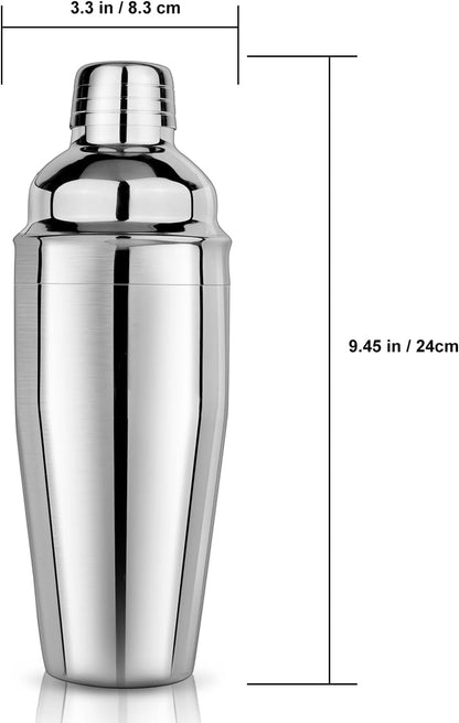 Cocktail Shaker 24Oz Martini Drink Shaker with Built-In Strainer | Shaker Bar Tools for Bartender, Professional 18/8 Stainless Steel Margarita Mixer for Mixed Drinks3