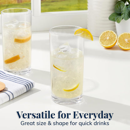 Classic Clear Plastic Reusable Drinking Glasses (Set of 6) 16Oz Water Cups | Bpa-Free Tumblers, Made in USA | Top-Rack Dishwasher Safe3