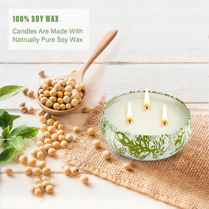 3 X 12Oz Citronella Candle Outdoor 3 Wick Soy Wax Citronella Candle Set Jar Candle up to 240Hrs Burning Outdoor Candles Home Garden Yard Balcony Summer Camping2