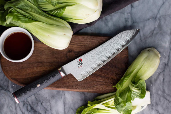 Kaizen 7-Inch Hollow Edge Rocking Santoku Knife2