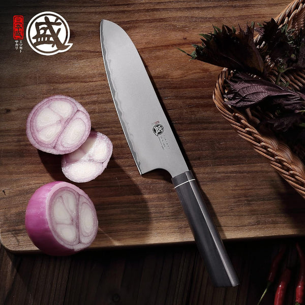 7 Inch Japanese Santoku Chef Knife VG-10 Damascus/San-Mai6